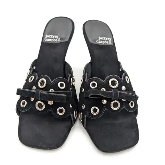 Jeffrey Campbell Odom Studded Slide Sandal Women's Black Size US5.5 EU36